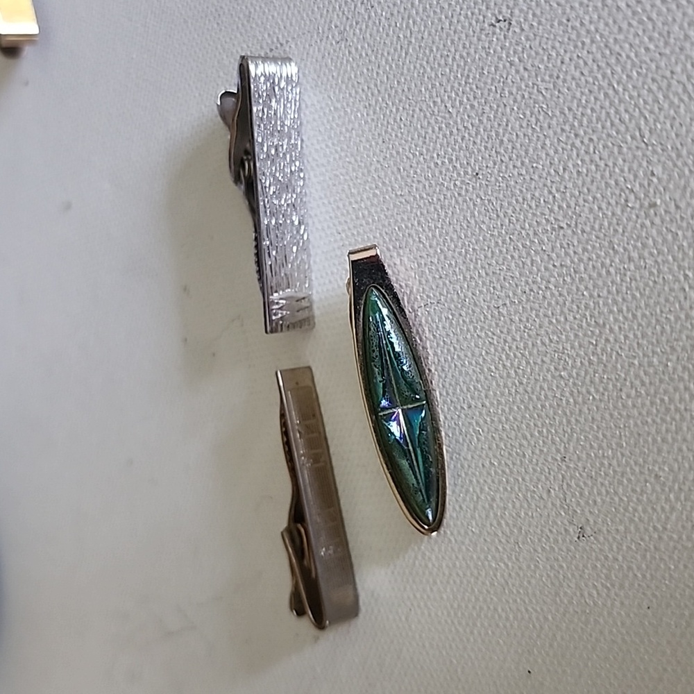 Vintage set of 3 tie clips